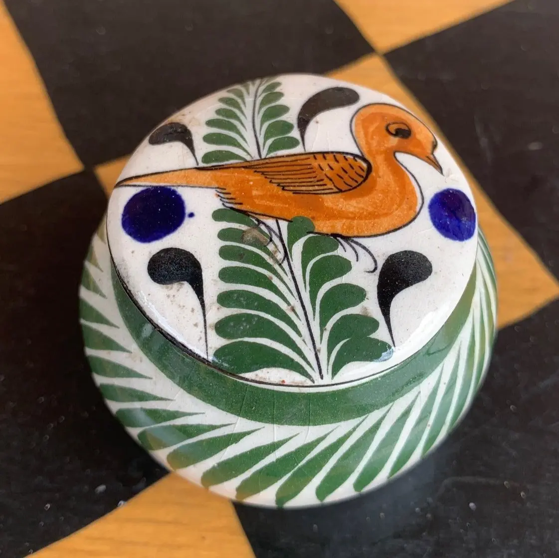 Tiny Mexican Pottery Box 1