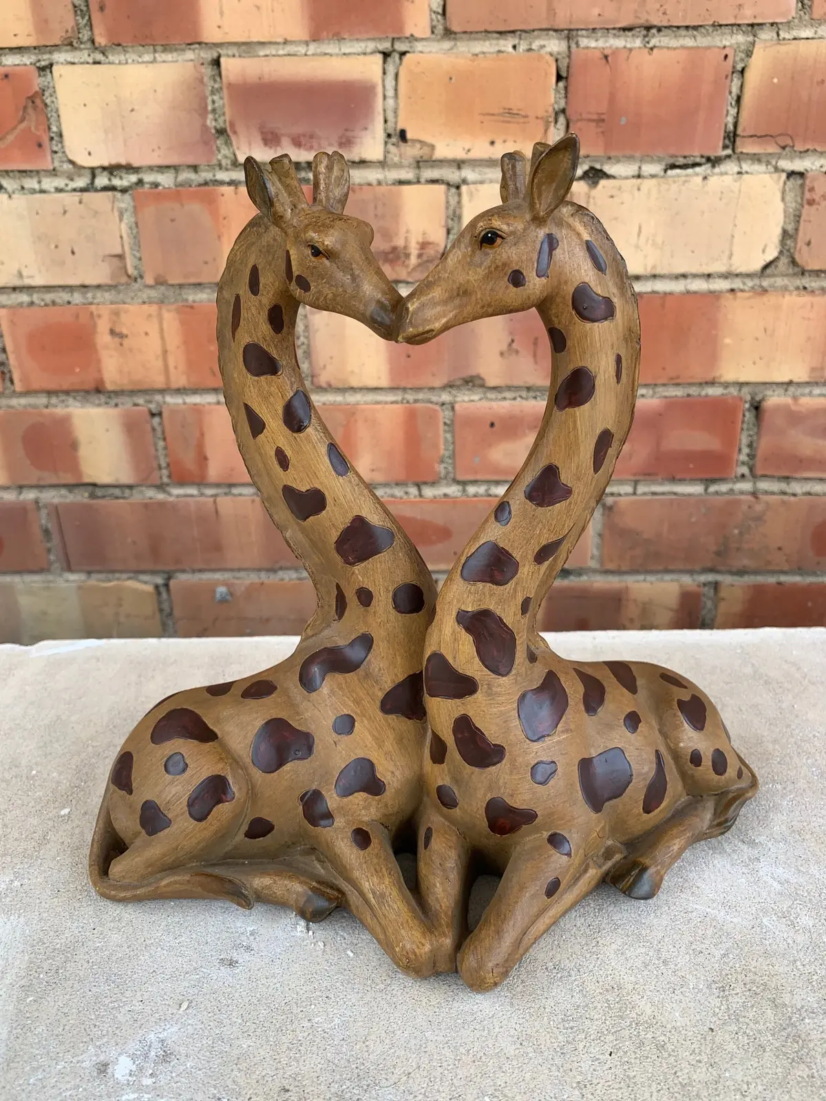 Composition Pair Of Hugging Giraffes 1