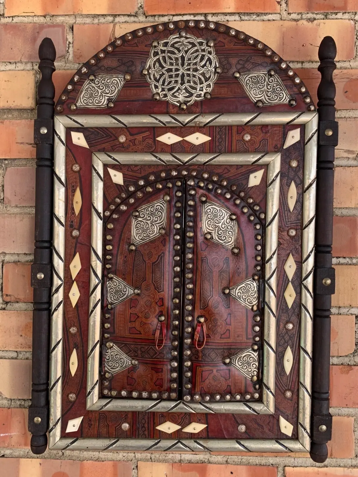 Bone And Silver Moroccan Mirror 1