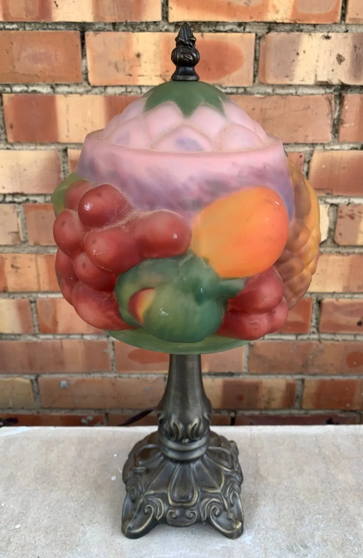 Old Style Puffy Shade Floral Lamp 1