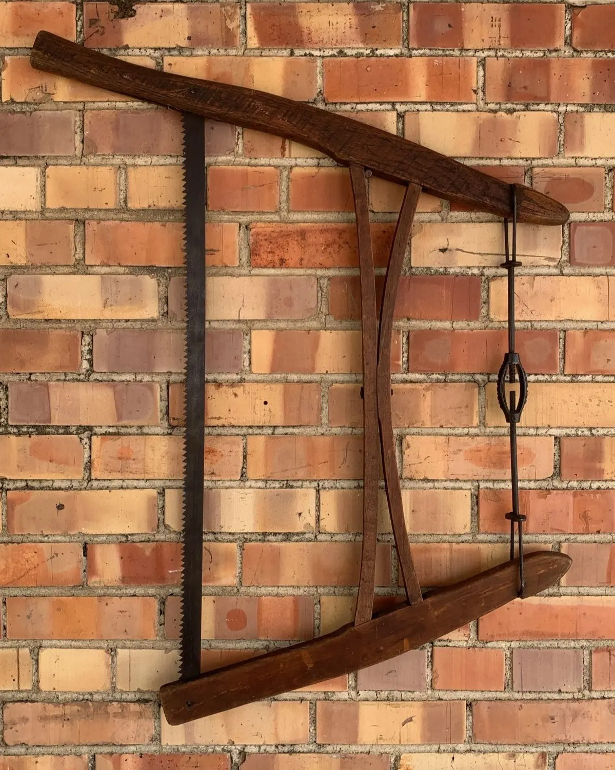 Antique Wood Framed Saw 1