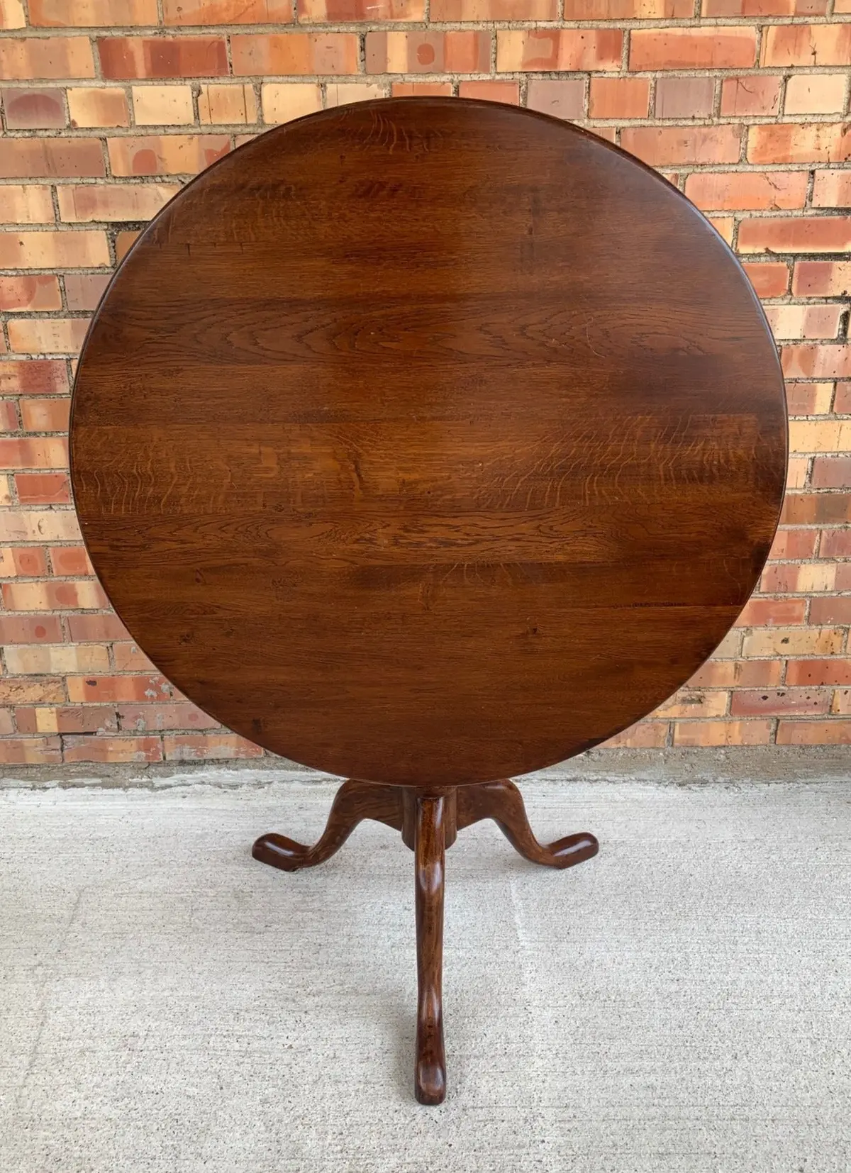 Antique Oak Tilt Top Table 1