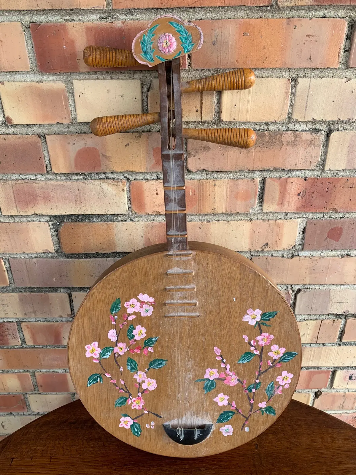 Decorative Hand Painted String Instrument - As Found 1