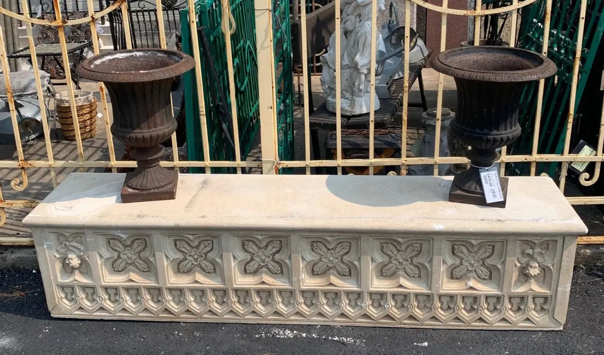 Gothic Concrete Garden Seat 1