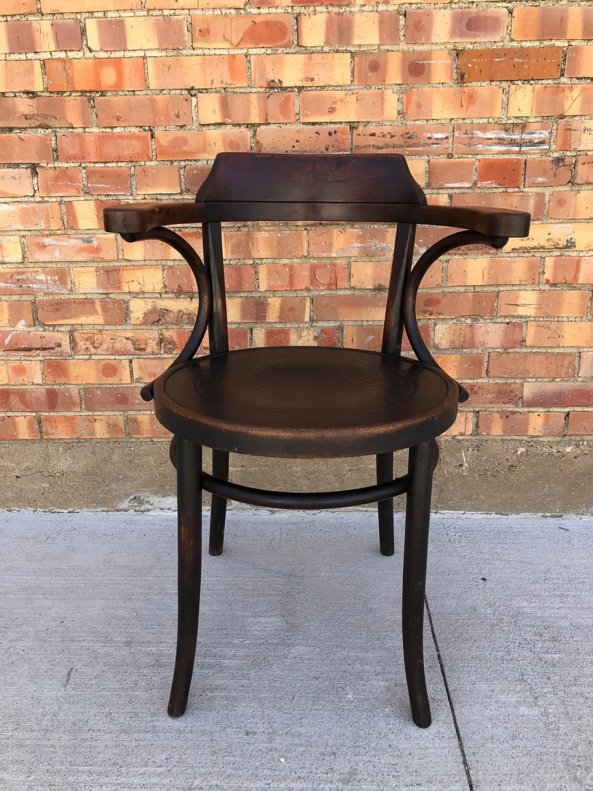 Thonet Arm Chair Dark Finish 1
