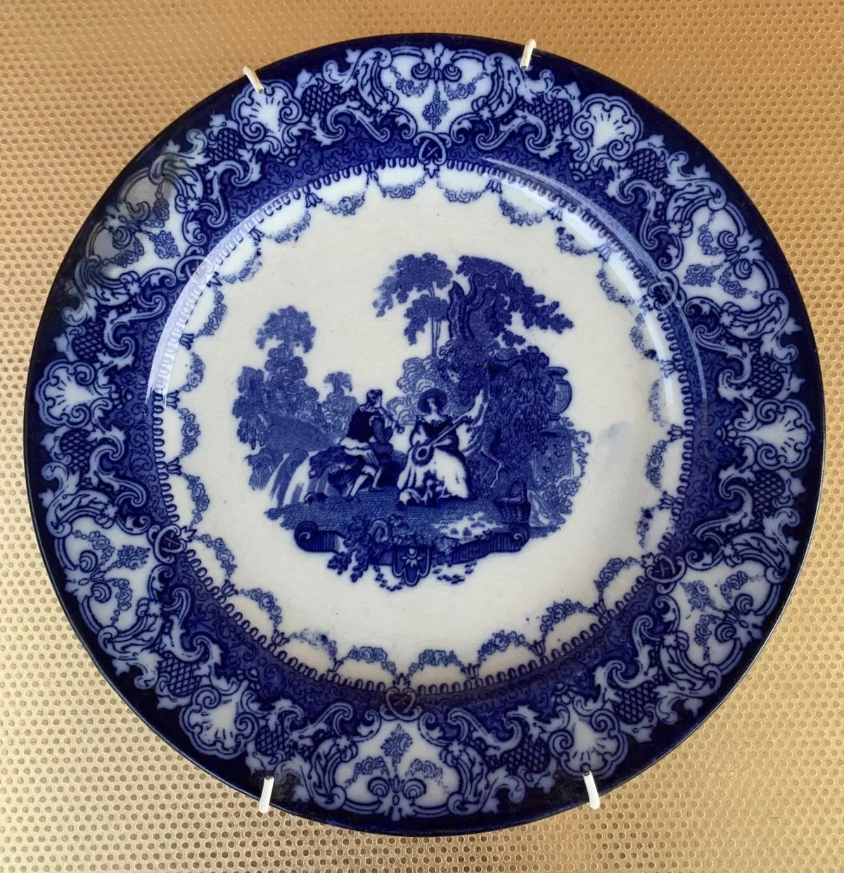 Flow Blue 9" Plate 1