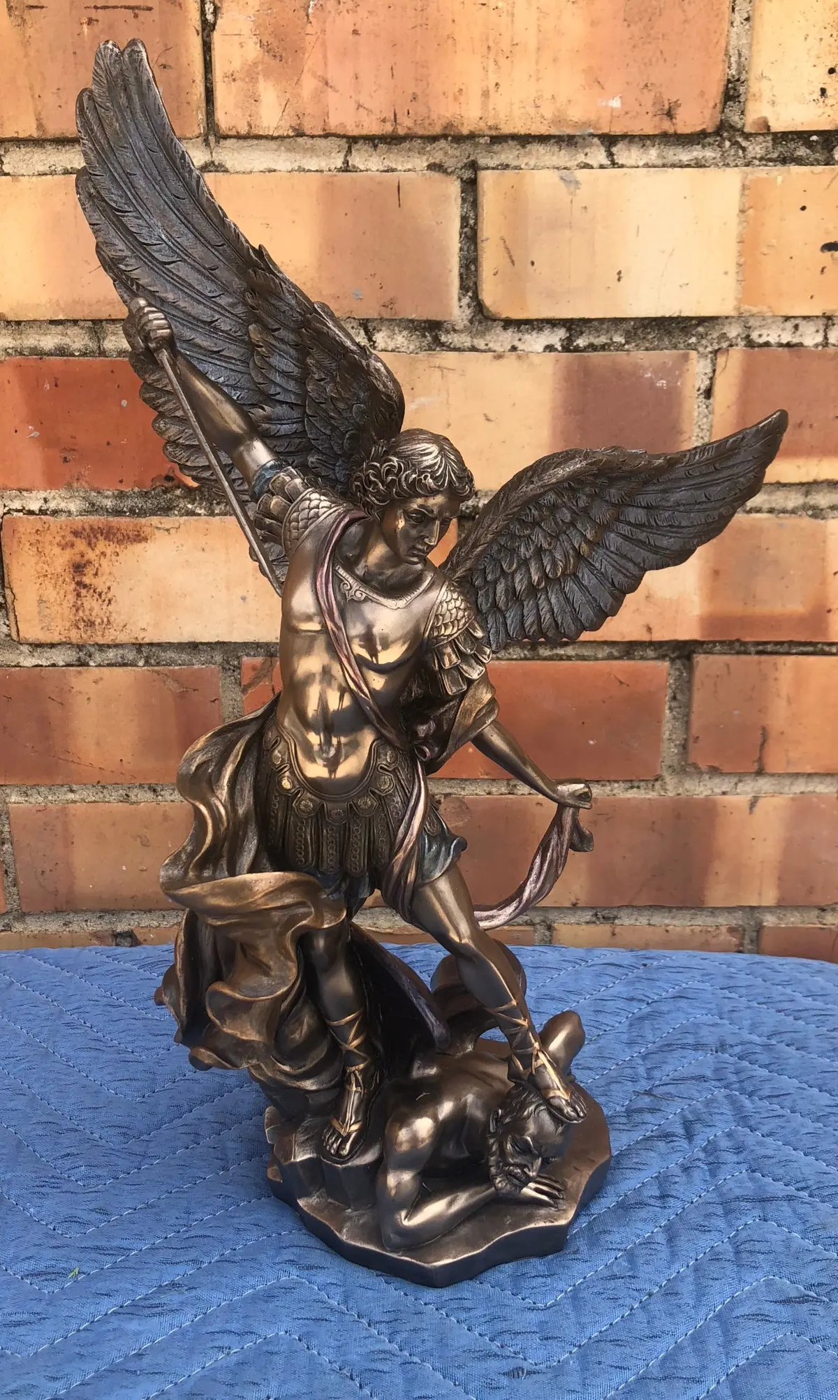 Large Resin Archangel Michael Defeating Winged Demon 1