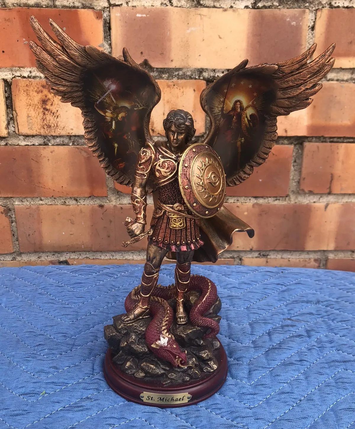 Small Resin Archangel Michael Defeating Water Dragon 1
