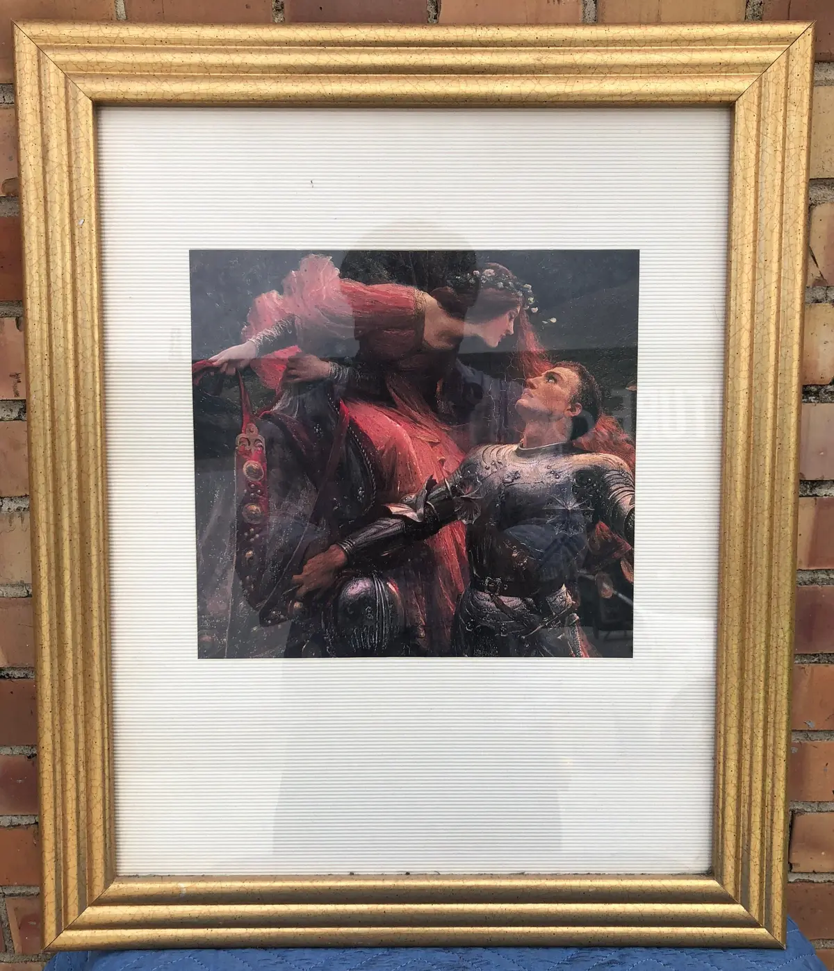 Gold Frame Picture Damsel & Knight 1