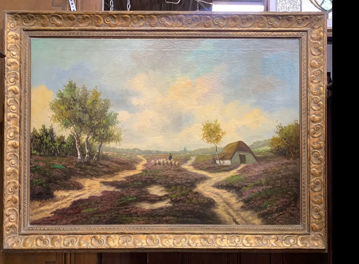 Belgian Shepherd Oil Painting On Canvas 1