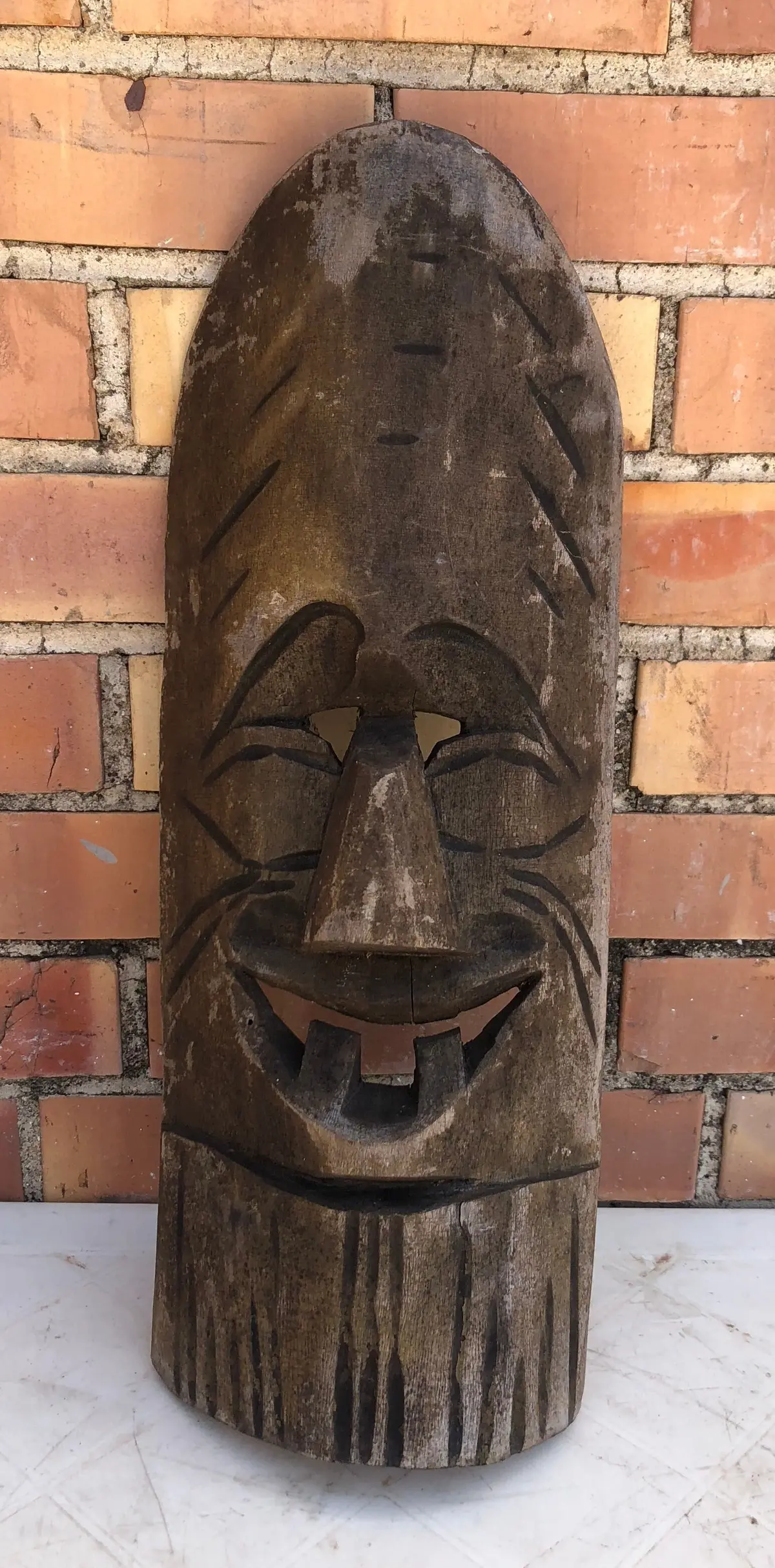 Black Painted Wood Tribal Mask 1