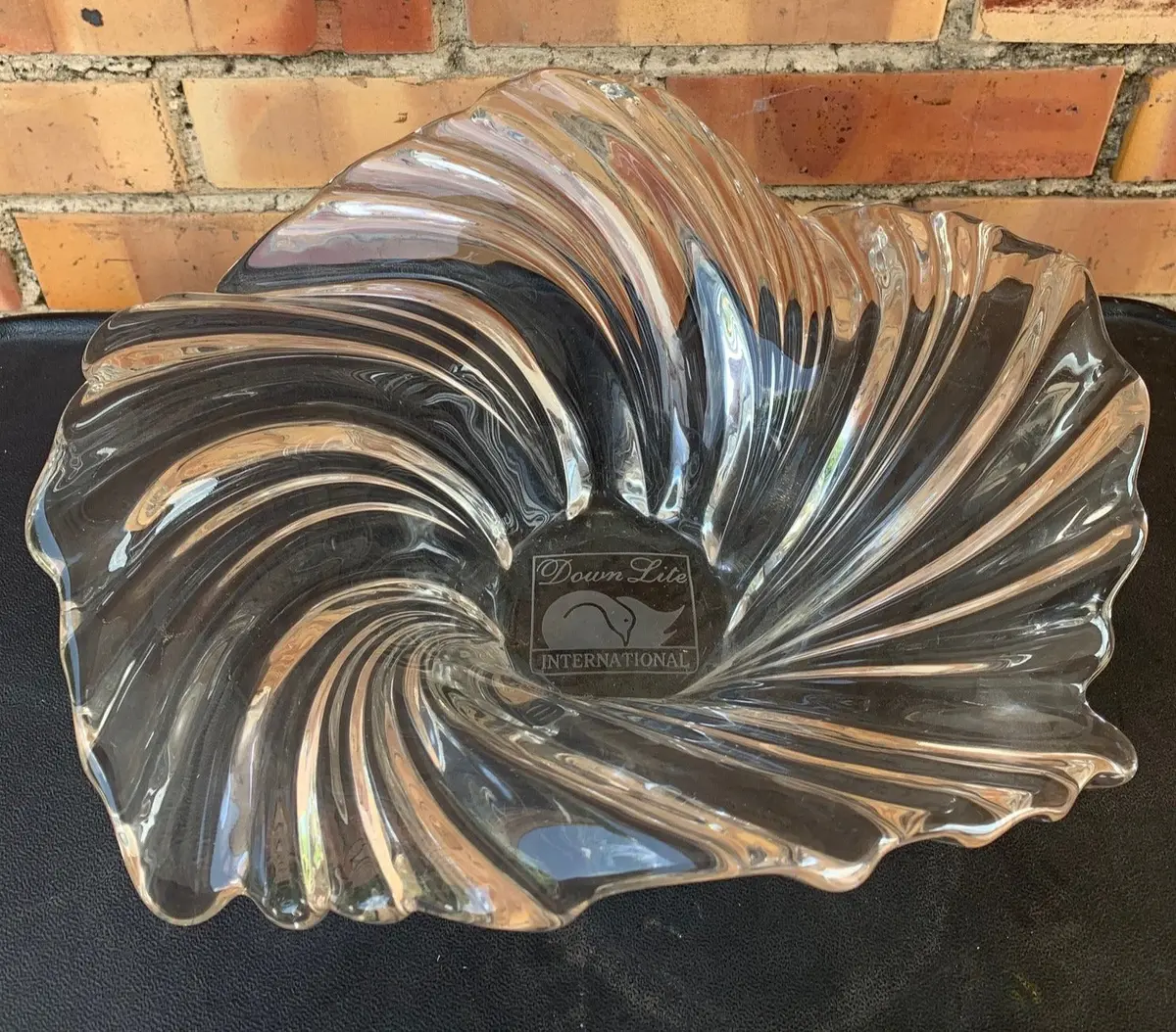 Down Lite Clear Glass Swirl Compote 1