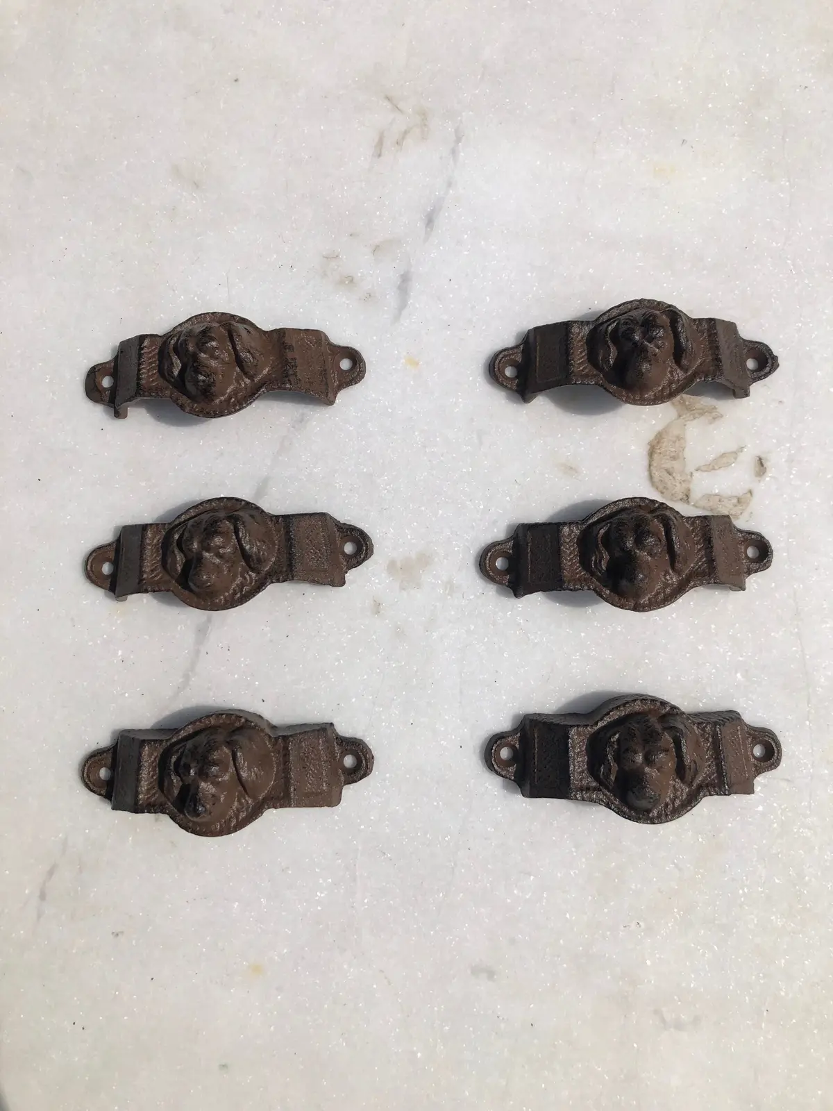 Iron Drawer Pulls With Dog Face 1