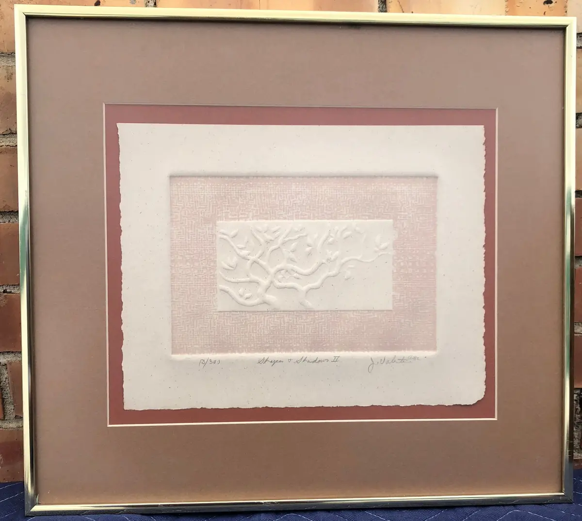 Embossed Lithograph Of Tree By J. Valentine - #13 Of 301 1
