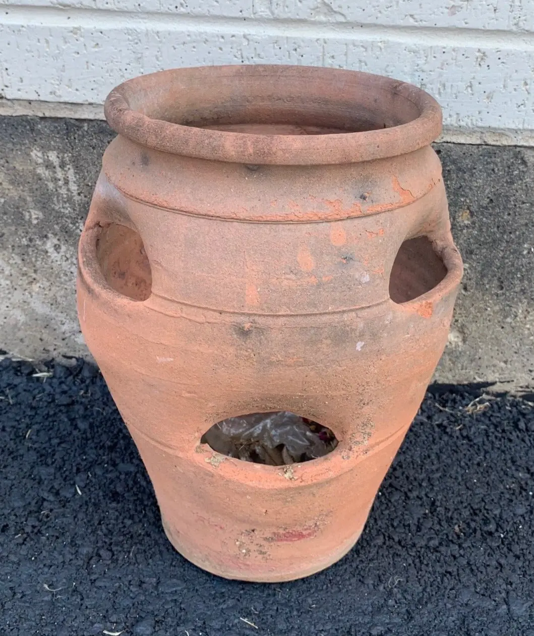 Terra Cotta Strawberry Pot 1