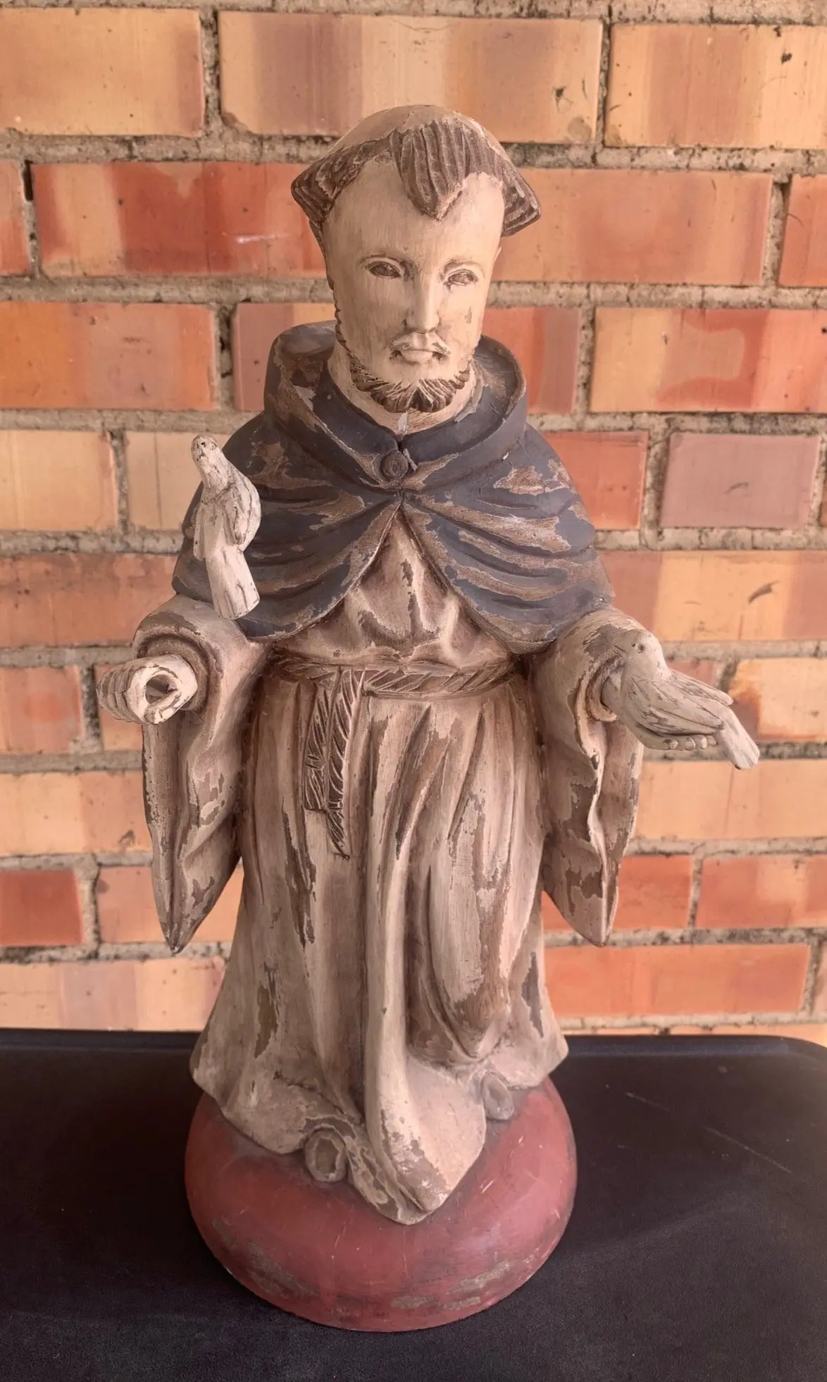 Painted Wood Statue Of Saint Francis 1