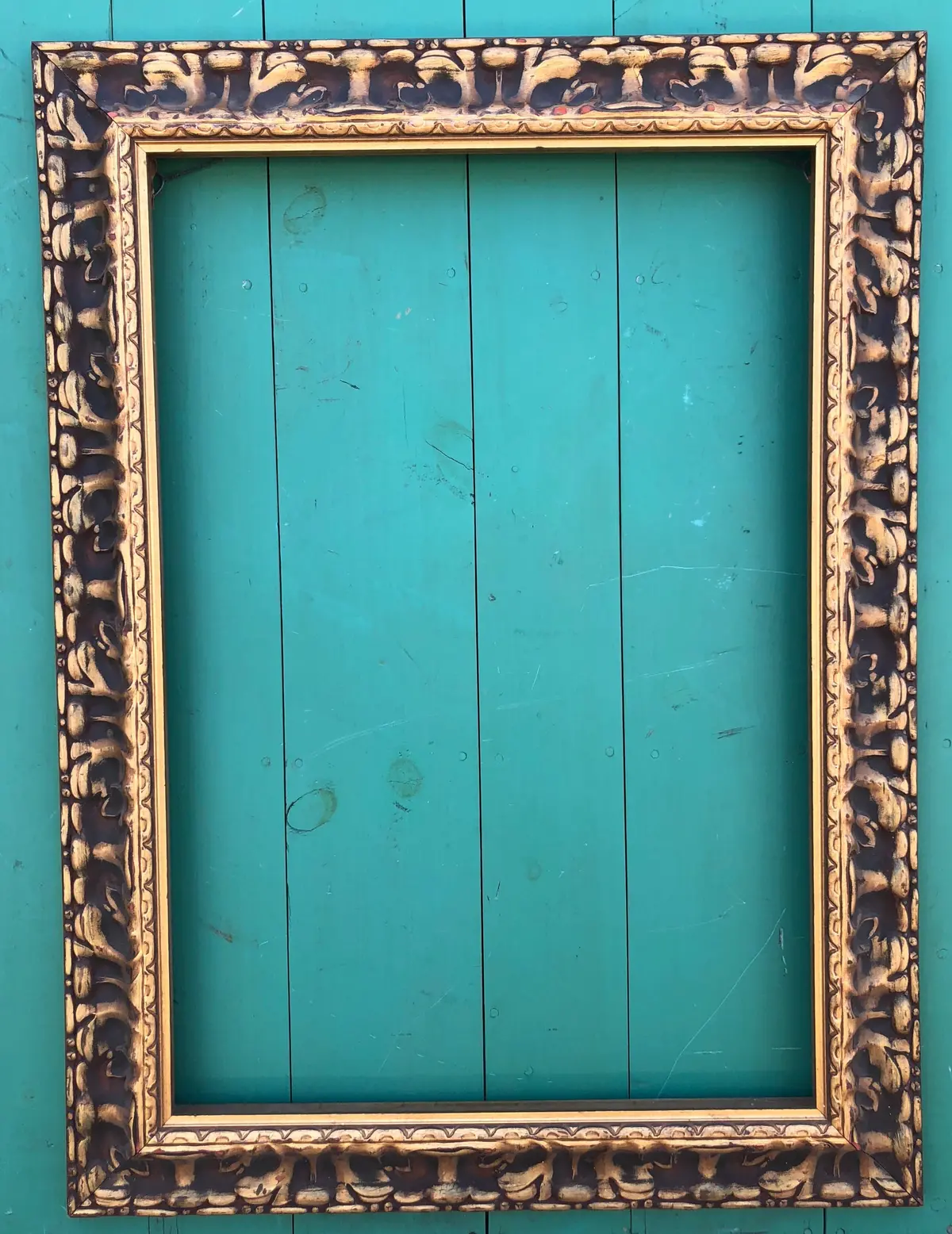 Large Fancy Italian Gold Frame With Black Wash 1