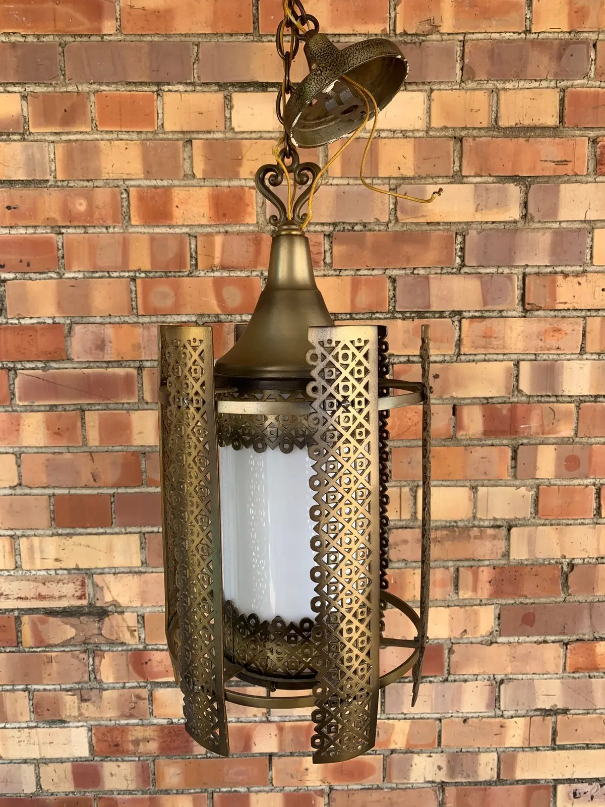 Earllite 1960'S Large Lantern 1