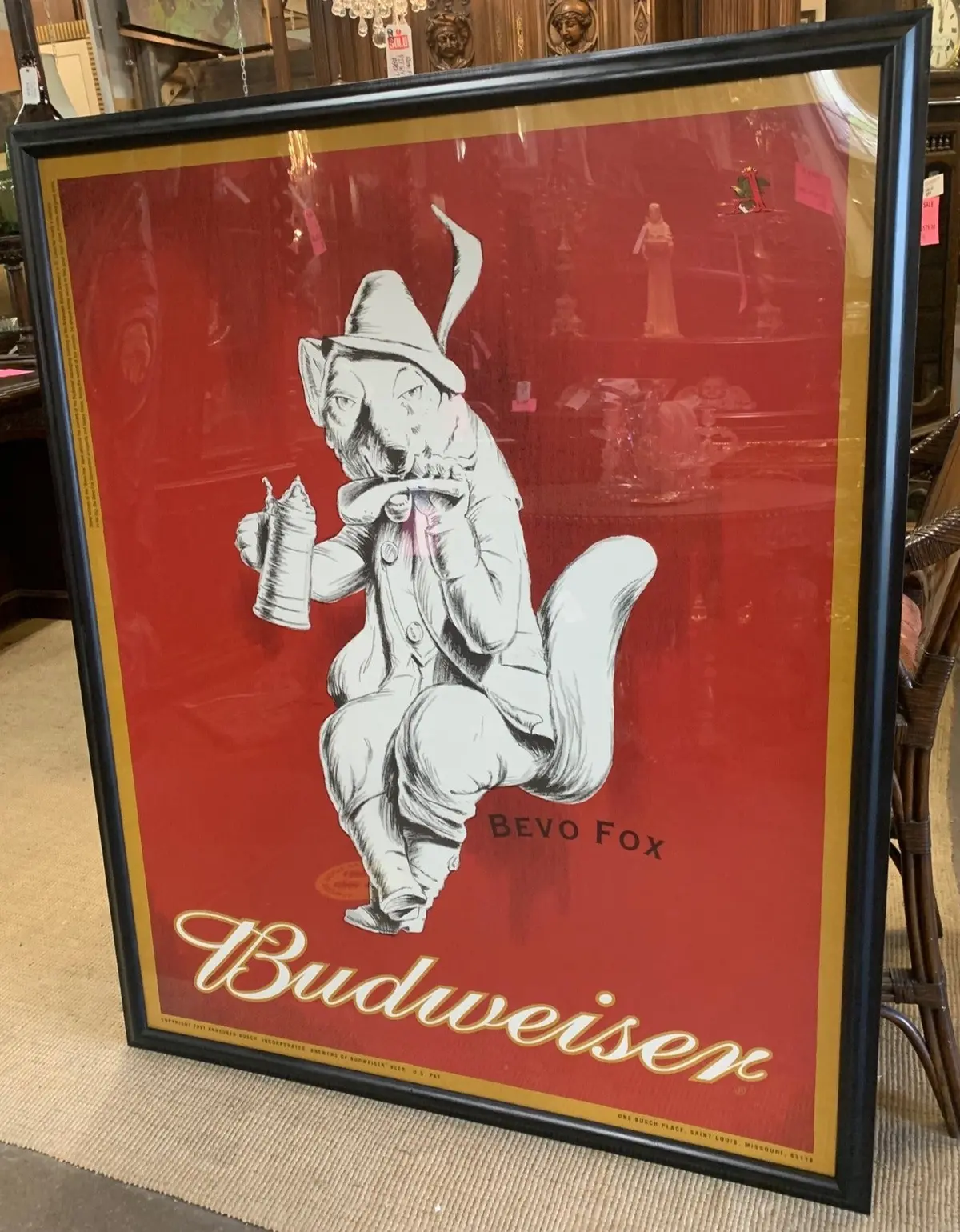 Budweiser "Bevo Fox" Advertising Poster 1