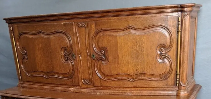 Louis Xv Oak Long  Cabinet Or Bench 1