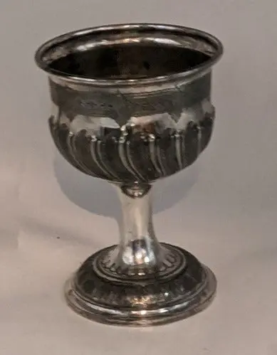Hand Chased Silver Plate Large Chalice 1