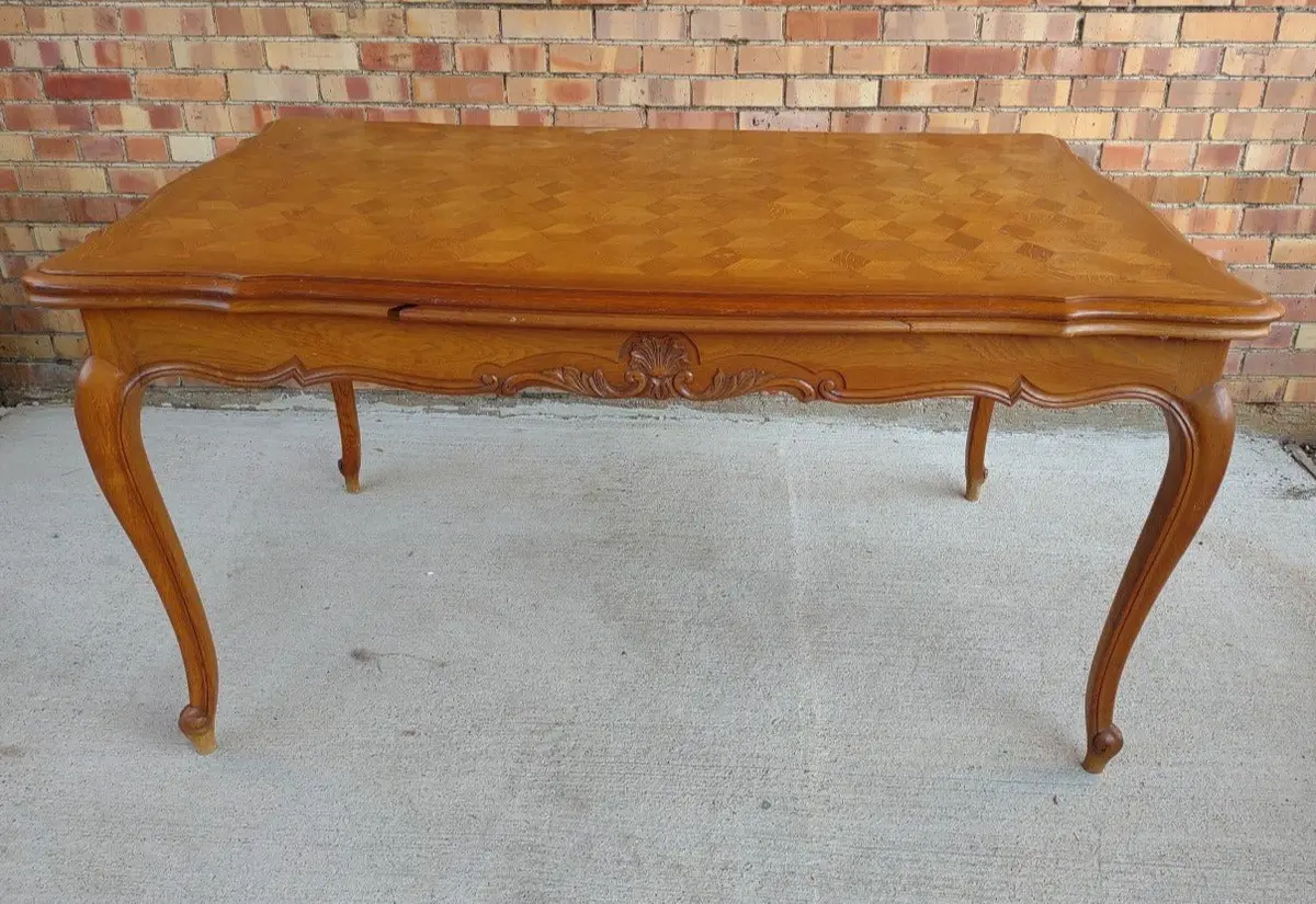 Louis Xv Style Oak Drawleaf Table 1