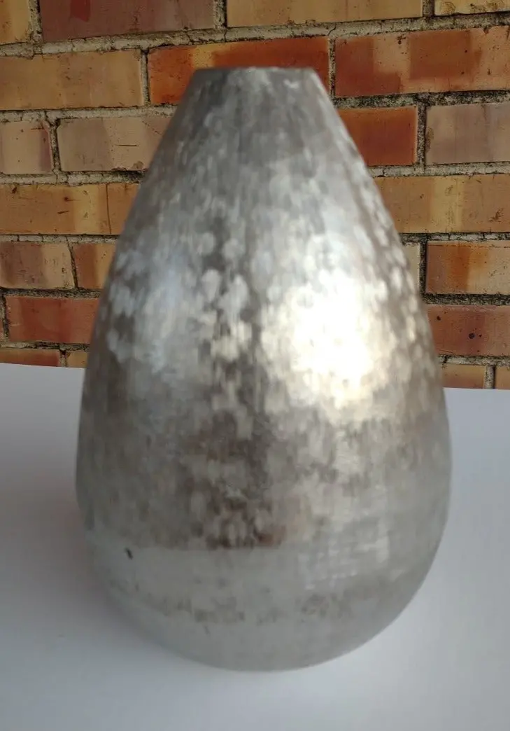Silver Metal Ovoid Vase-Not Old 1