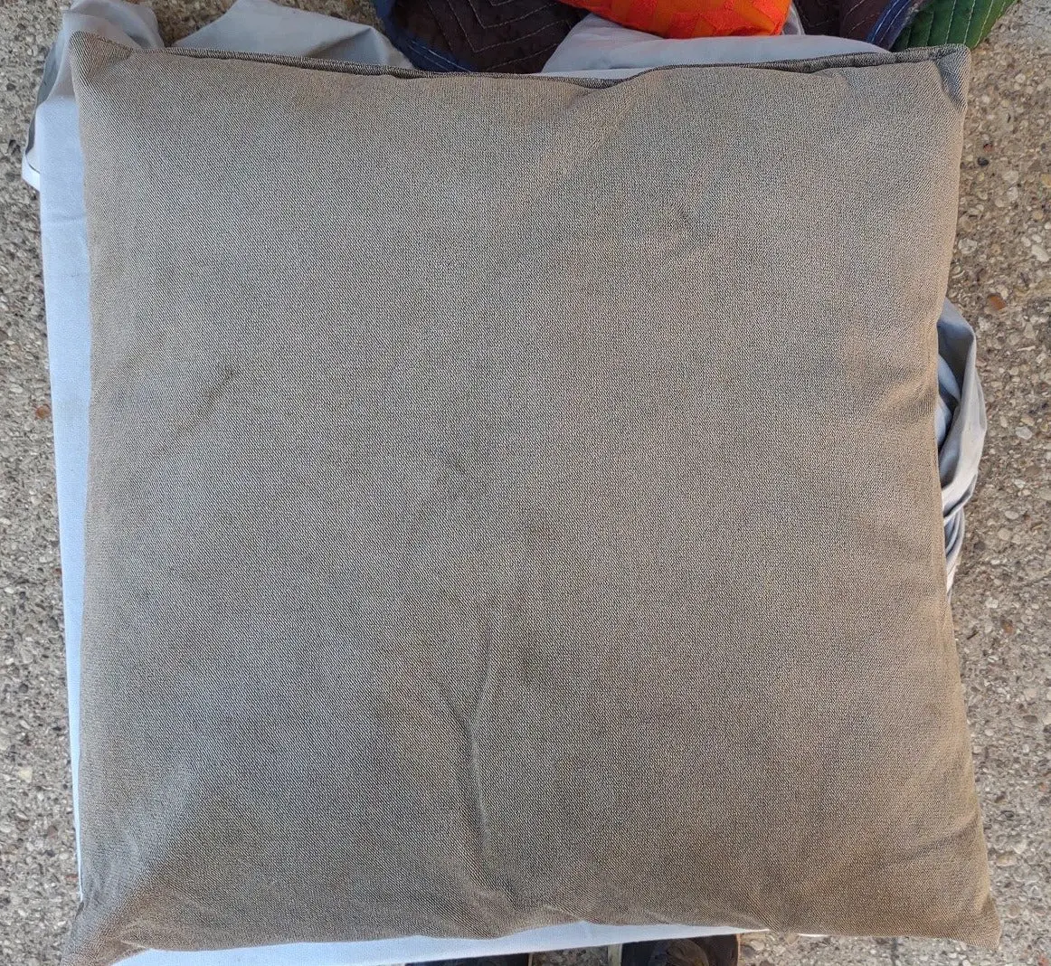Large Brown Tweed  Pillow 1