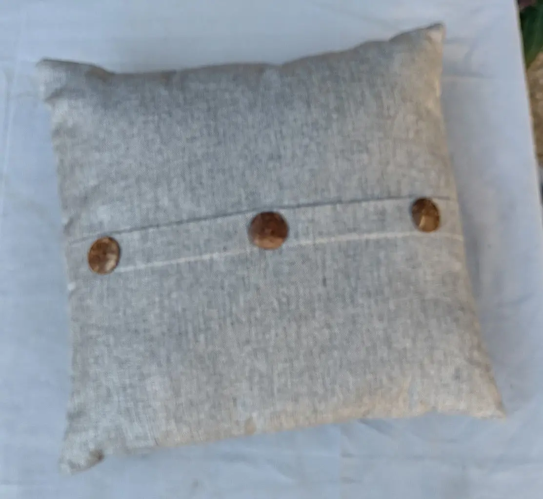 Small Square Pillow With Buttons 1