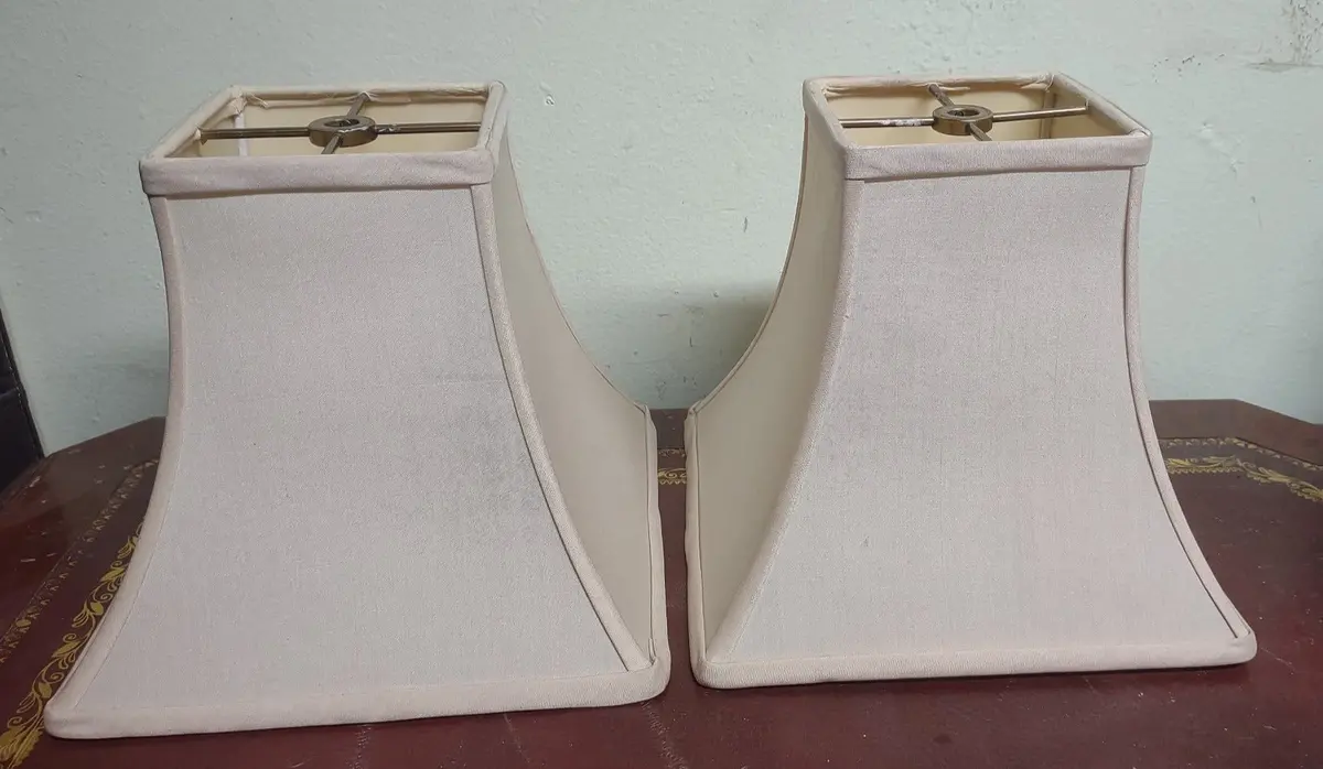 Pair Of Small Linen Shades 1