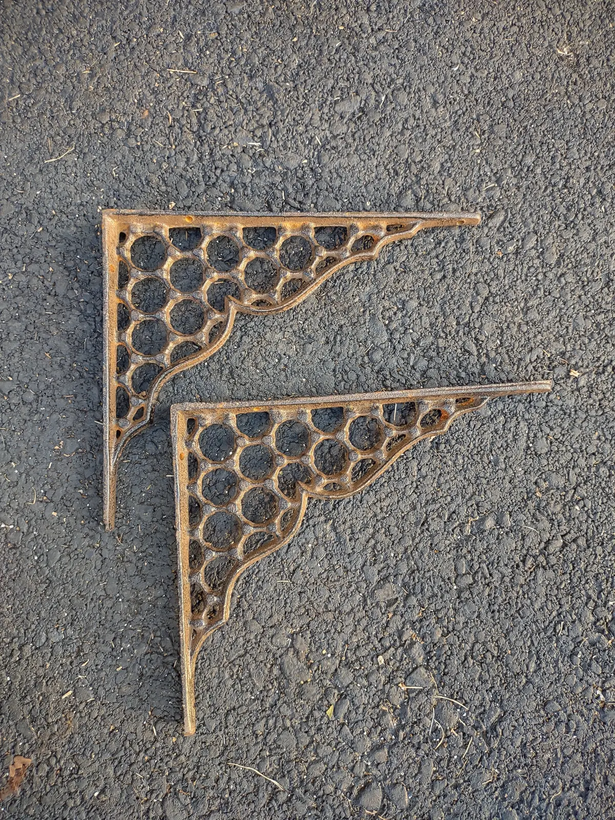 Pair Of Small Iron Corbels 1