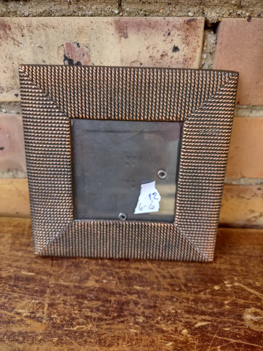 Small Square Bronze Color Metal Frame 1