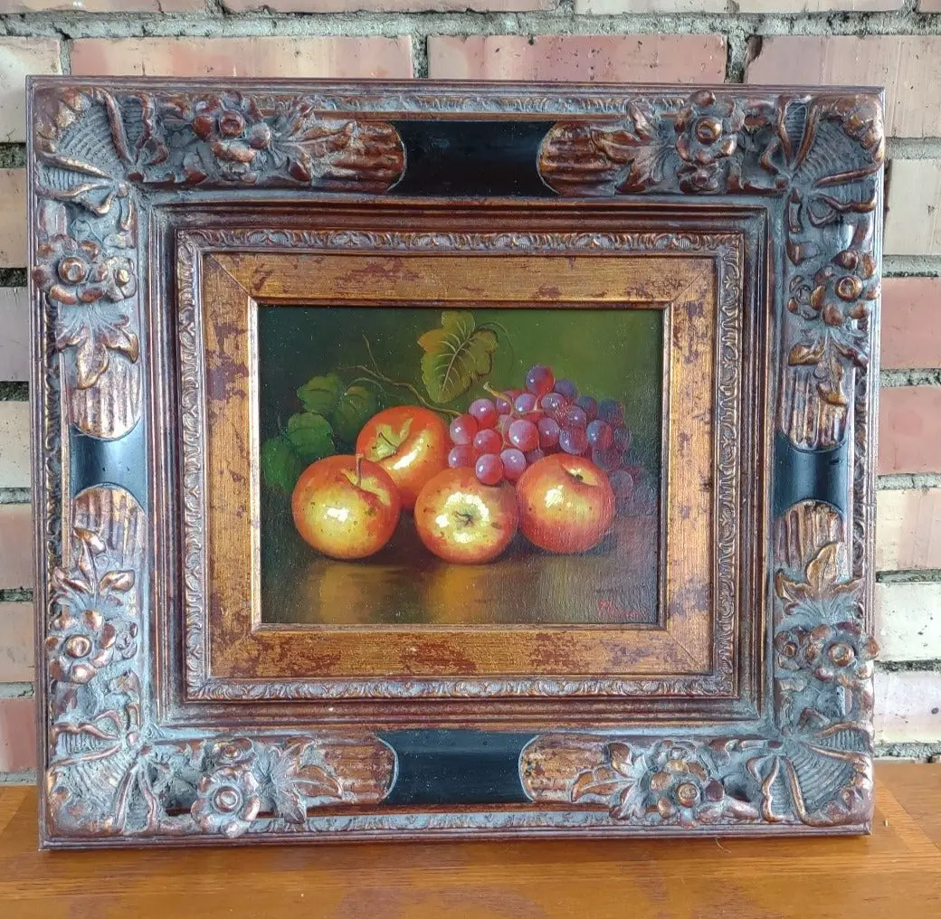 Apples And Grapes Still Life Oil Painting 1