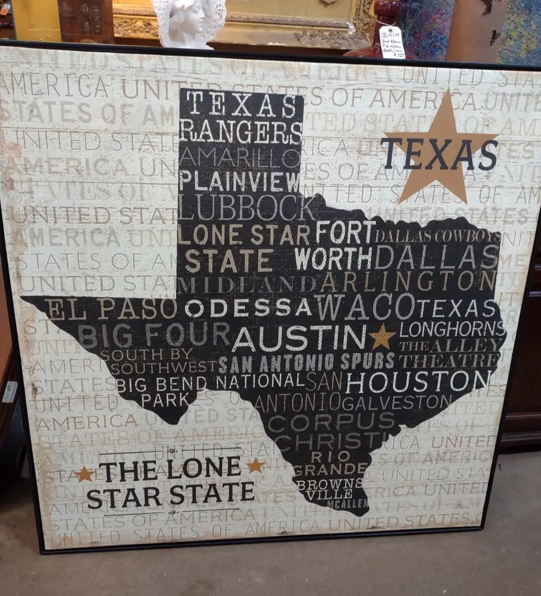 Stylized Map Of The Lone Star State 1