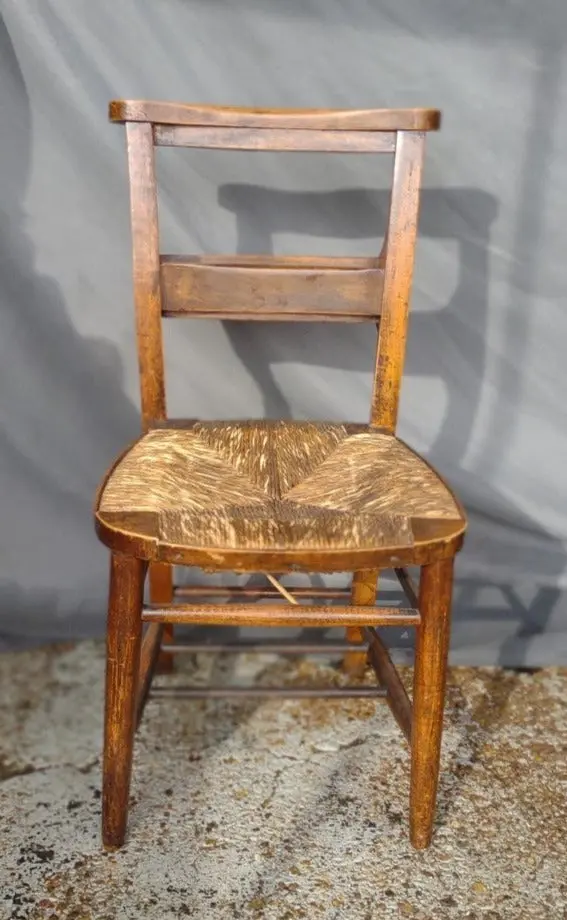 Rush Seat Prayer Chair 1
