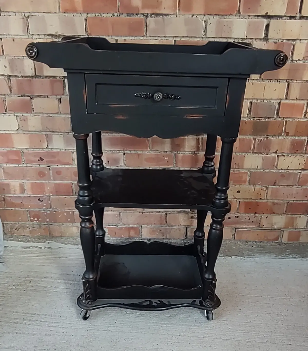 Black Stand With Drawer-Not Old 1