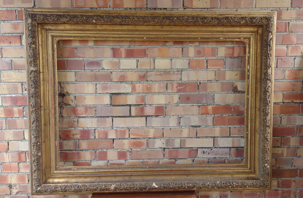 Large Ornate 19Th Century Gilt Frame 1