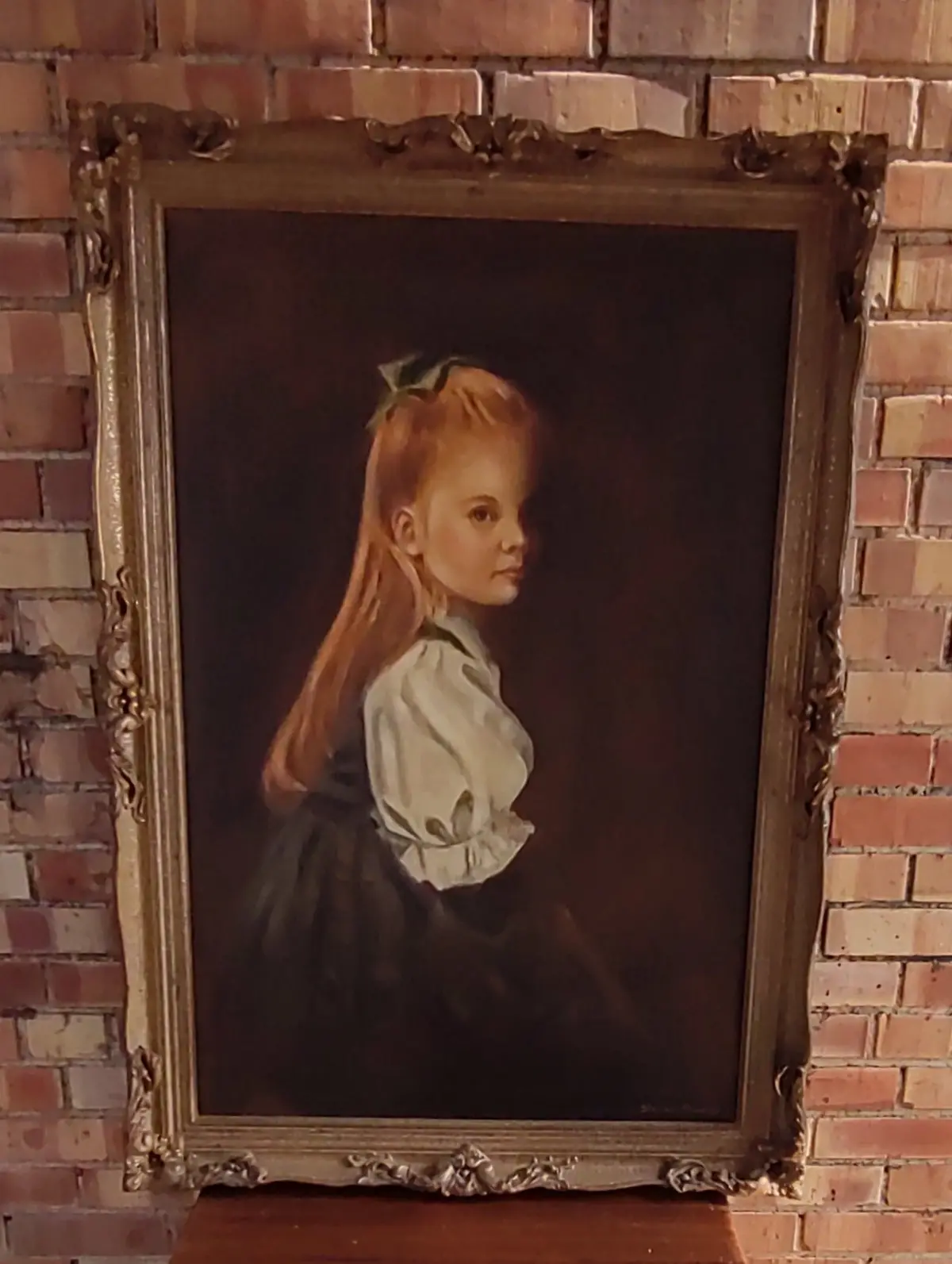 Modern Framed Oil Painting Of A Red Haired Girl 1
