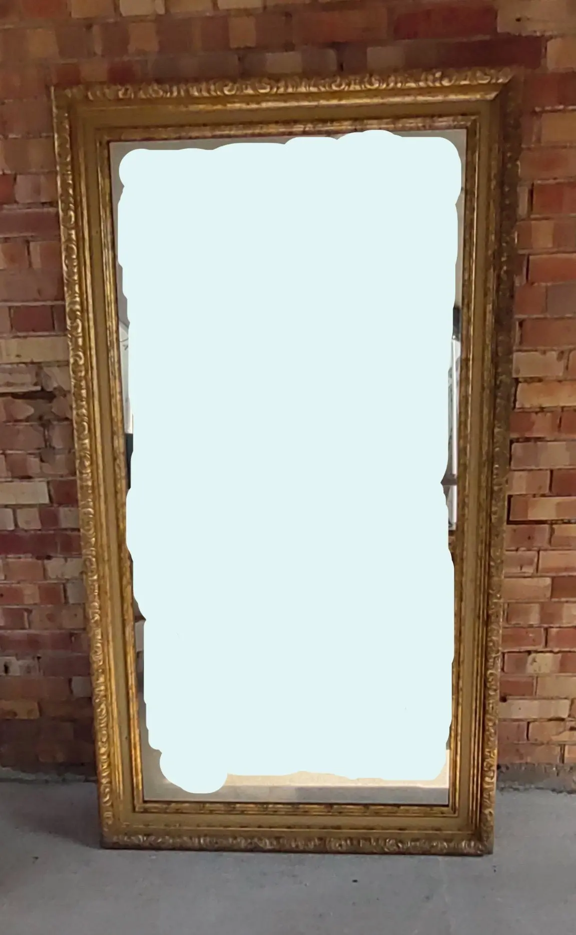Large Vertical Gilt Mirror 1