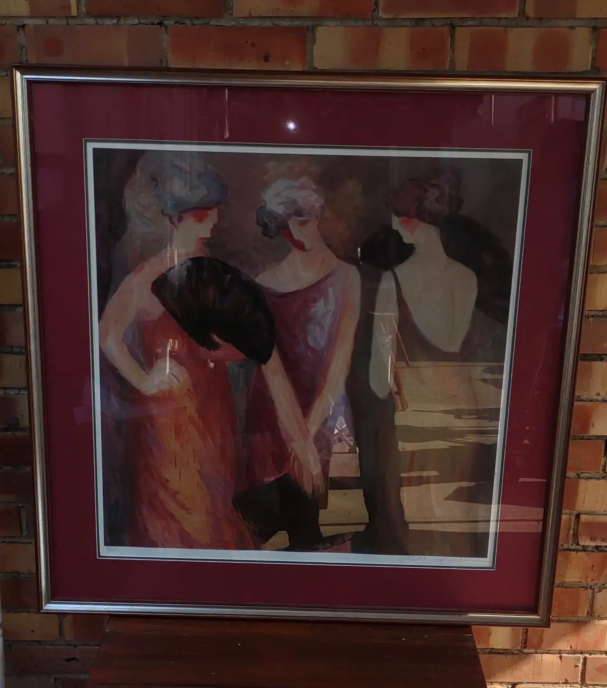 Print Of 3 Flapper Girls With Fans Signed And Numbered Barbara Wood 1