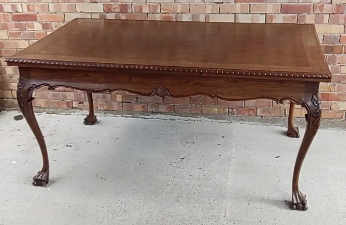 French Clawfoot Oak Table 1