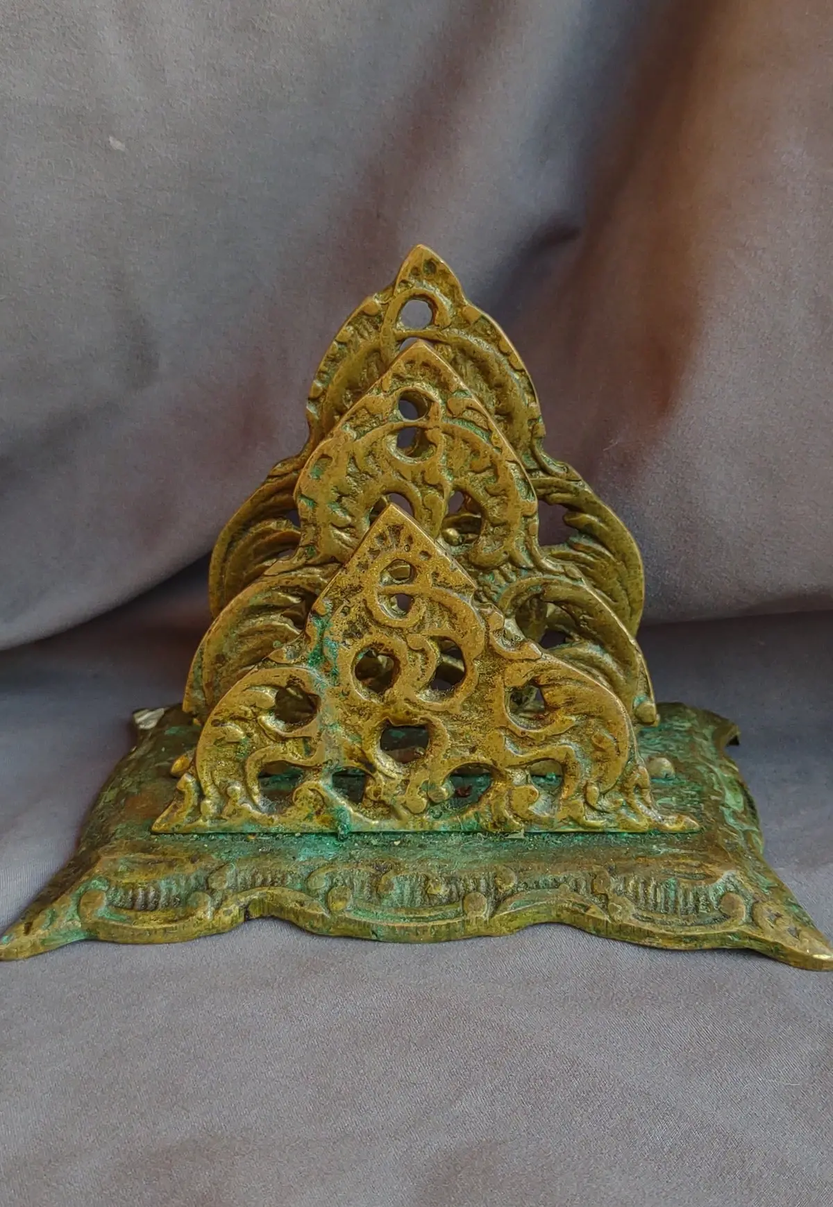 Antique Brass Letter Holder 1
