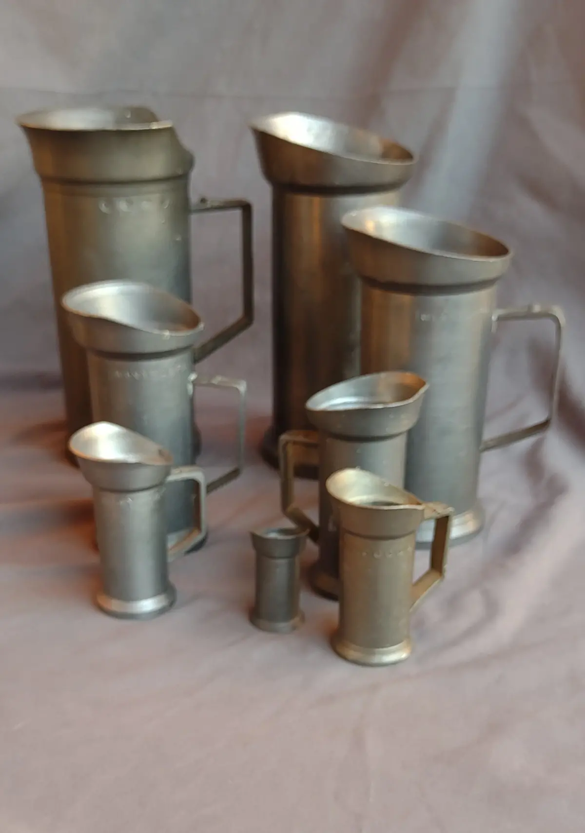 Set Of French Graduated Tankard Measures 1