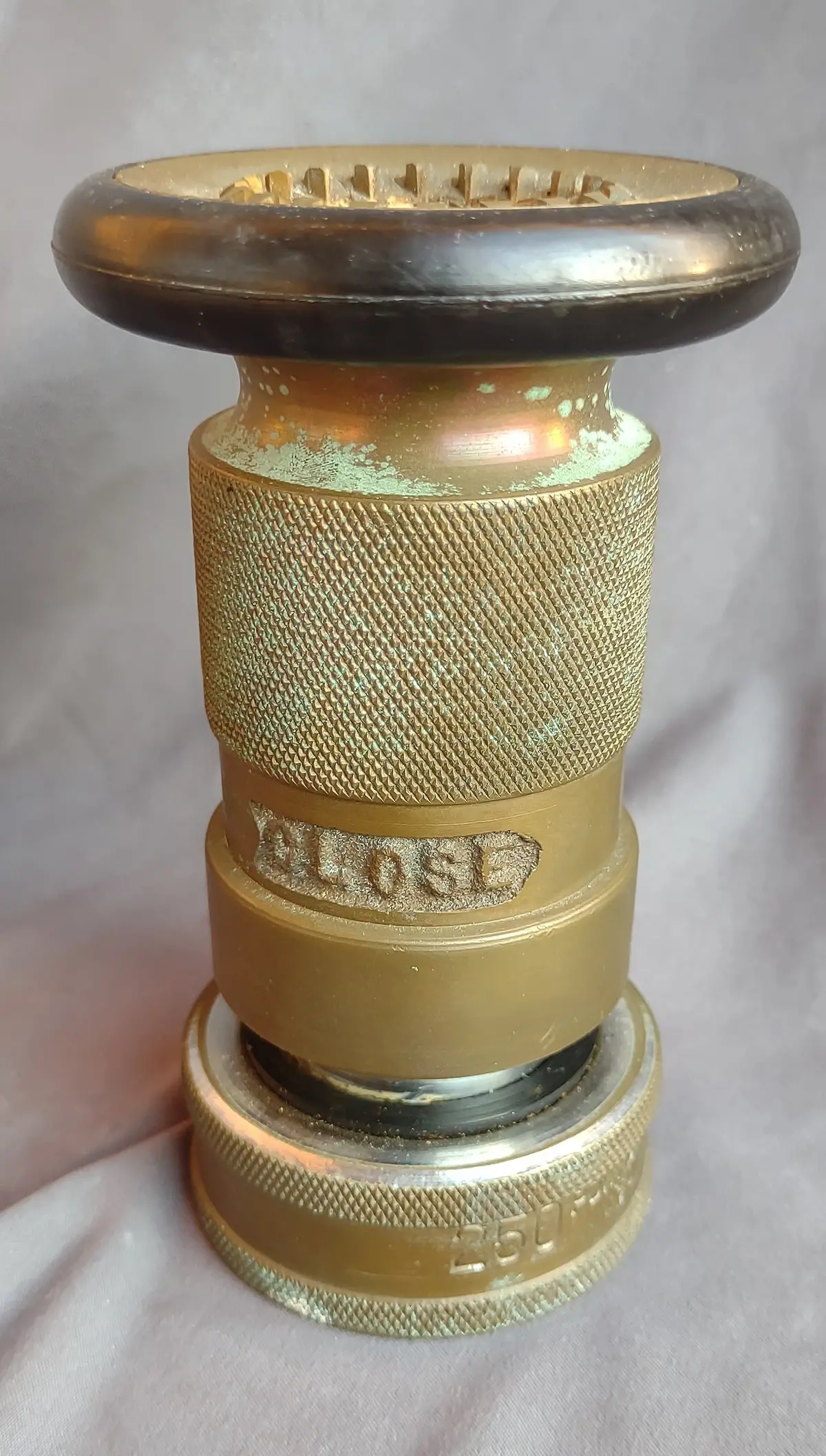 Antique Brass Firehose Nozzle 1