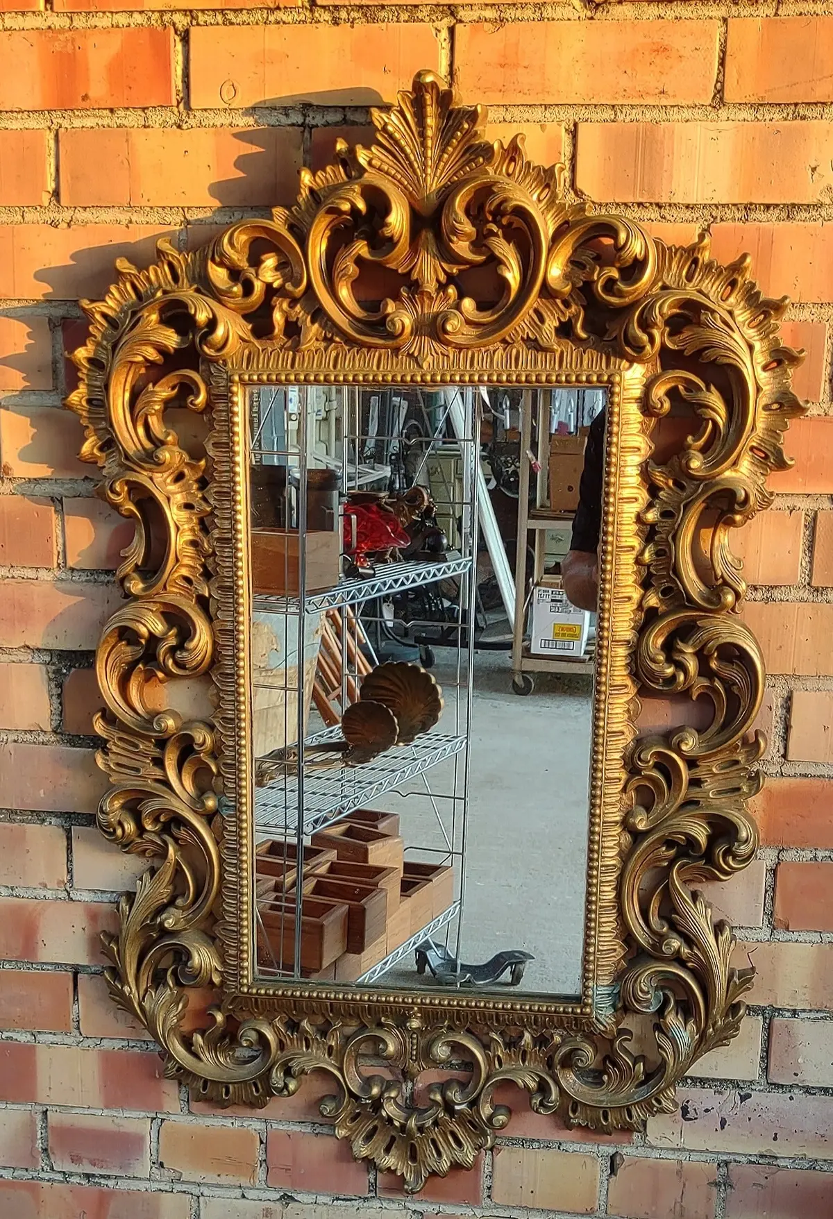 Ornate Gold Composition Farmed Mirror 1