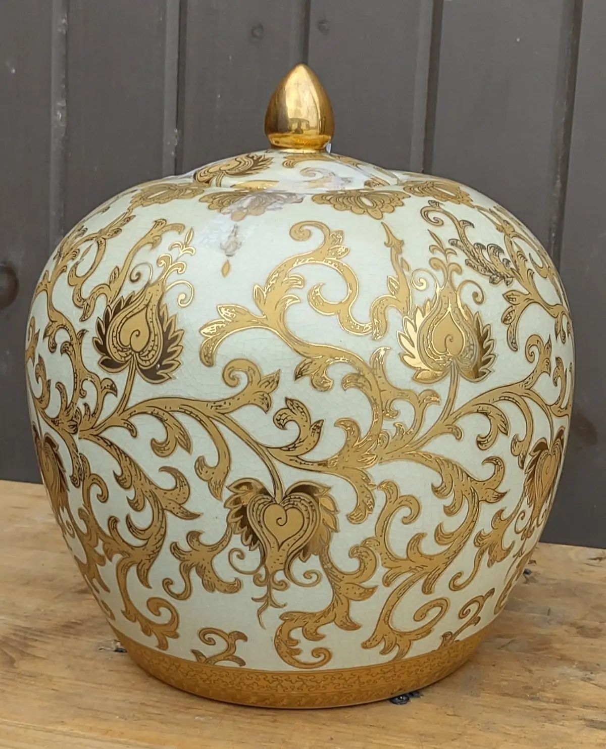 Gold Decorated Ginger Jar 1
