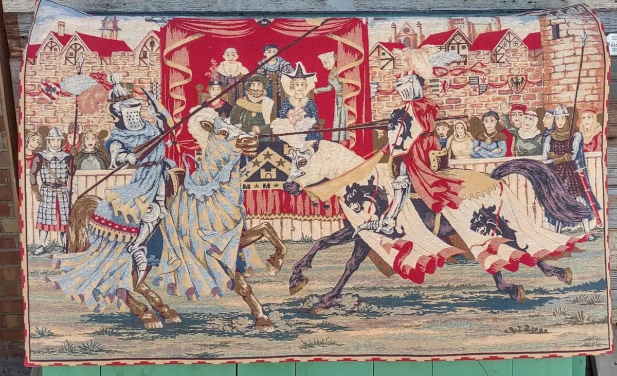 Tapestry Of A Medival Joust 1