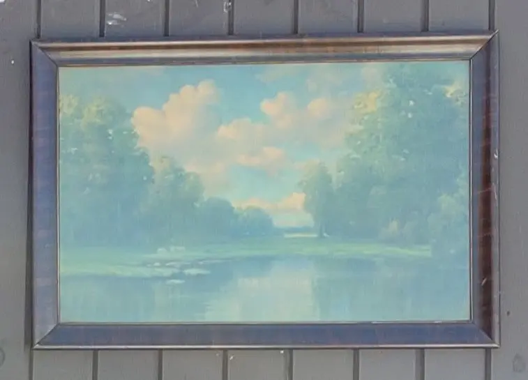 1920'S Landscape Print In Frame 1
