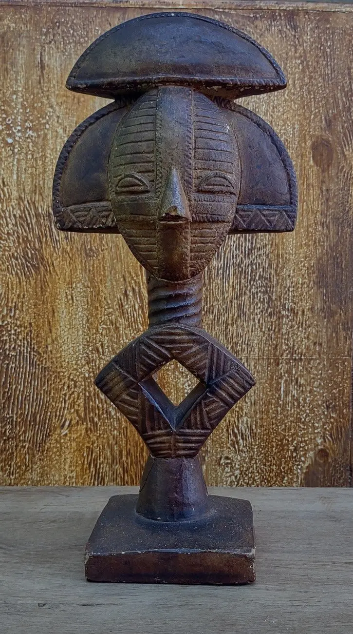 Primative Tribal Style Chalk Statue 1