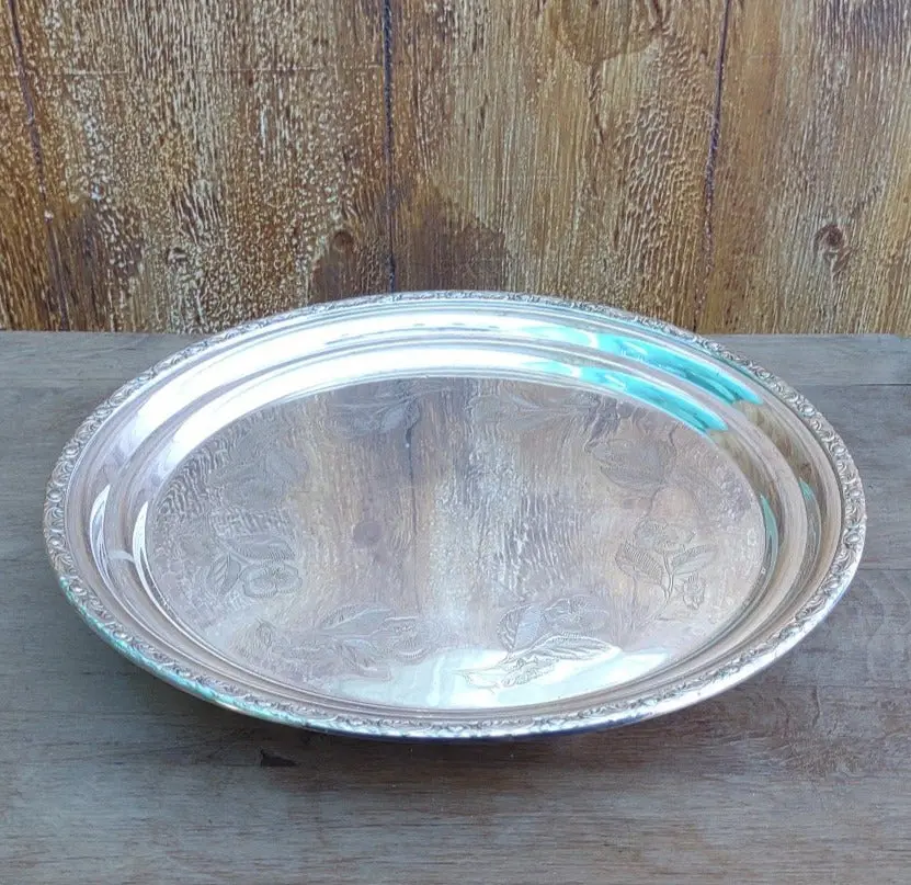 Footed Silver Plate Tray 1